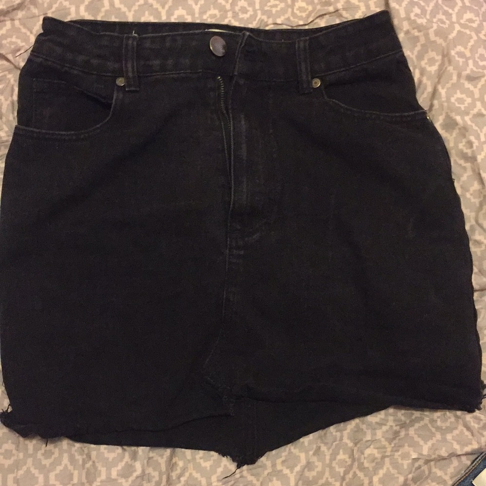 Black denim skirts